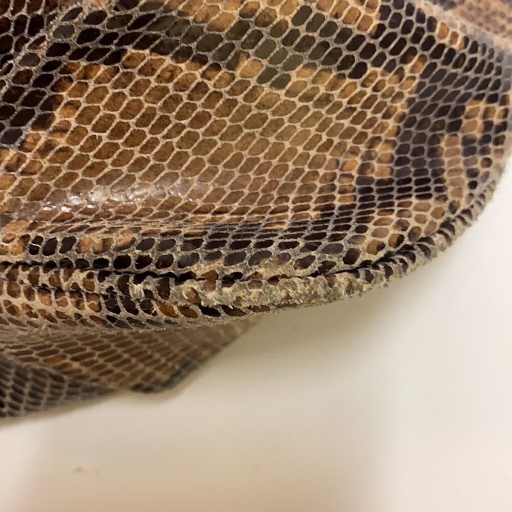 G.I.L.I. Milano Snake Print Leather Hobo Bag C9 - Picture 10 of 16
